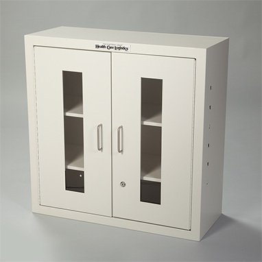 Health Care Logistics - Medical Storage Cabinet Heavy Duty Steel / Acrylic Window 2 Shelves 2 Keyed - 3708