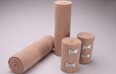 Welmed Welmed Elastic Bandage 6 Inch X 5 Yard Standard Compression Clip Detached Closure Tan NonSterile - 1700-6SCLF