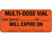 Shamrock - Pre-Printed Label Advisory Label Fluorescent Red Paper Multi-Dose Vial Date Opened_Init_Will Expire On_/_/_ Black Syringe Label 1 X 2-1/4 Inch - UPCR-6133