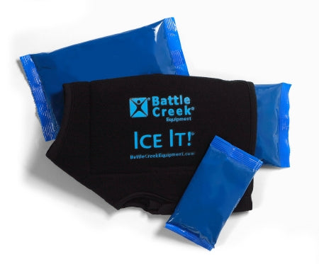 Ice It! ColdCOMFORT - Cold Pack with Wrap Ankle / Elbow / Foot 10-1/2 X 13 Inch Vinyl / Gel Reusable - 568301