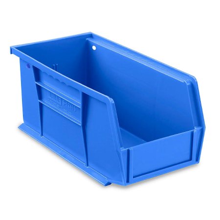 ULINE - Stackable Storage Bin Uline Blue Plastic 5 X 5-1/2 X 11 Inch - S-12415BLU