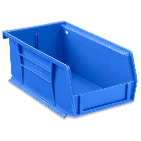 ULINE - Stackable Storage Bin Uline Blue Plastic 3 X 4 X 7-1/2 Inch - S-12414BLU