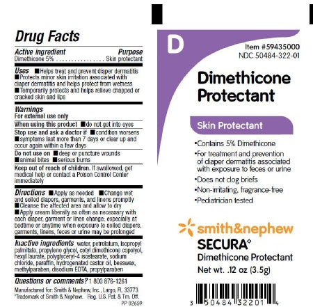 Smith & Nephew Secura Skin Protectant 3.5 Gram Individual Packet Scented Cream - 59435000