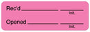 United Ad Label UAL Pre-Printed Label Communication Fill In Rec'd ________ ________ Init. / Opened ________ _________ Init. Fluorescent Pink 1/2 X 1-1/2 Inch - ULCL239