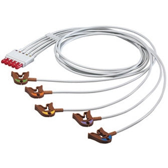 Philips Healthcare - ECG Cable Set 2.5mm, 5-Leads, With Grabber For M1663A, M1949A - 989803125881