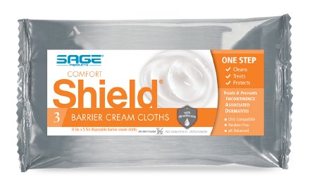 Sage Products Incontinence Care Wipe Comfort Shield Soft Pack Dimethicone Unscented 3 Count - 7502
