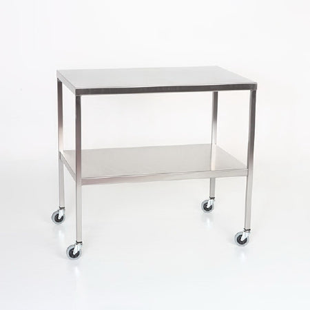 Mid Central Medical Instrument / Back Table 24 X 34 X 36 Inch 304 Stainless Steel / 16 Gauge - CM505