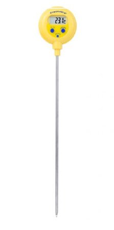 Traceable Lollipop - Digital Water-Resistant Thermometer Fahrenheit / Celsius -58° to 572°F (-50° to 300°C) Stainless Steel Probe Pocket Clip Battery Operated - 90205-05