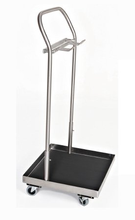 Auxo Medical Table Accessories Cart Stainless Steel 20.5 X 22 X 48 Inch 1-Shelf / 6 Hooks Silver - AM-MCM148