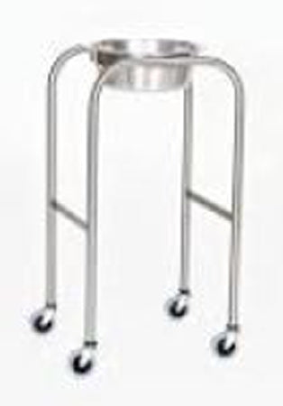 Auxo Medical Mobile Stand 8.5 Quart 1 Basin 4 Leg Base 34 inch 15 X 18 Inch - AM-MCM1000
