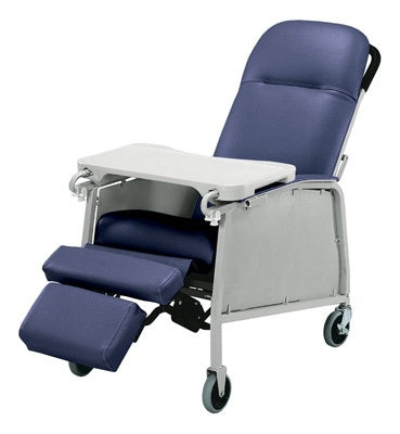 Graham-Field Lumex 3-Position Recliner Imperial Blue 4 Inch Swivel Caster 4 Inch Swivel Caster - FR574G432