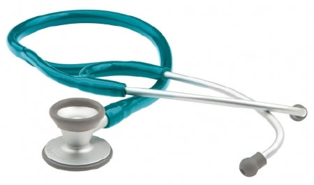 American Diagnostic Corp Adscope 606 Cardiology Stethoscope Metallic Caribbean 1-Tube 19 Inch Tube Double Sided Chestpiece - 606MCA