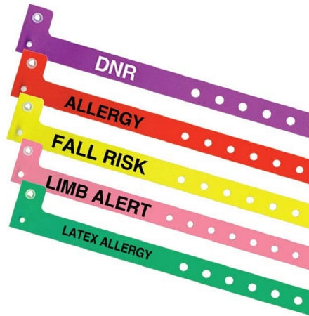 Market Lab Inc Identification Band Alert Wristband Permanent Snap Limb Alert - 14523PK