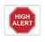 Market Lab Inc Pre-Printed Label Warning Label HIGH ALERT Red 3 X 3.62 Inch - 4650