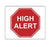 Market Lab - Pre-Printed Label Warning Label Red Paper High Alert White Alert Label 3 X 3.625 Inch - 4650