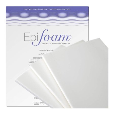 Epi-foam - Silicone Foam Dressing 7-3/4 X 11-1/2 Inch Rectangle Silicone Gel Adhesive without Border NonSterile - EPF-3