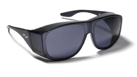 Dioptics SolarShield Sunglasses Fit Over Smoke Tint Polycarbonate Lens Black Frame Over Ear One Size Fits Most - 29005A