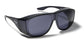Dioptics SolarShield Sunglasses Fit Over Smoke Tint Polycarbonate Lens Black Frame Over Ear One Size Fits Most - 29005A