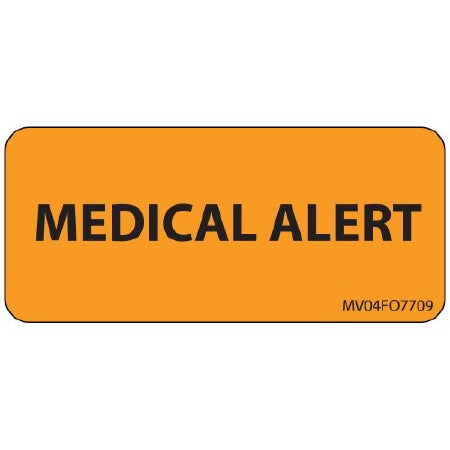 Precision Dynamics Pre-Printed Label Anesthesia Label Medical Alert Fluorescent Orange 1 X 2-1/4 Inch - V04FO7709