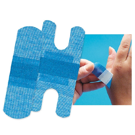 Derma Sciences American White Cross First Aid Metal Detectable Adhesive Strip 1-1/2 X 3 Inch Metal / Plastic Knuckle Blue Sterile - 1637025