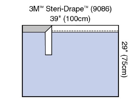 3M Steri-Drape - Surgical Drape Towel Drape 29 W X 39 L Inch Sterile - 9086