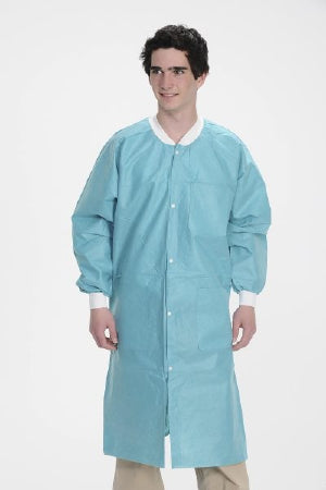 Valumax International Lab Coat Valumax Extra-Safe Teal 4X-Large Knee Length Limited Reuse - 3660TE4XL