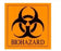 WorkSafe - Pre-Printed Label Warning Label Orange Biohazard / Symbol Black Biohazard 4 X 4 Inch - 510-51100100