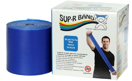 Fabrication Enterprises Sup-R Band Exercise Resistance Band Blue 5 Inch X 50 Yard Heavy Resistance - 1616108