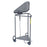 R & B Wire Products Deluxe Hamper Stand Rolling Triangular Opening Foot Pedal Self-Closing Lid - 669