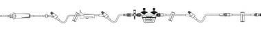 B. Braun Caresite Anesthesia Sets 15 Drops / mL Drip Rate 125 Inch 3 Ports - 354211