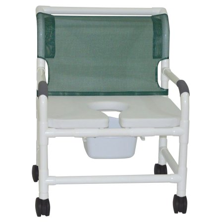 Mjm International Bariatric Shower Chair  Push Handle Pvc Frame Mesh Back - 126-4-NB-FSSS