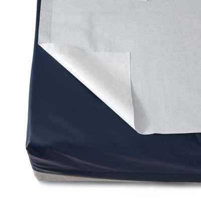 Medline - Bed Sheet Flat Sheet 58 X 96 Inch Blue Tissue / Poly Disposable - NON24330BLU