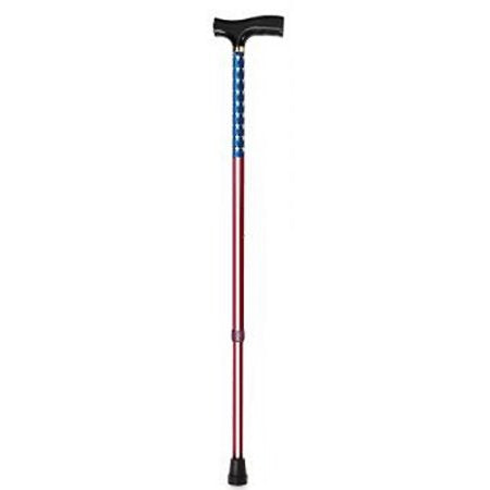 Apex-Carex Healthcare Carex T-Handle Cane Aluminum 31 to 40 Inch Height US Flag Design - FGA52900 0000
