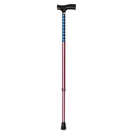 Carex - T-Handle Cane Aluminum 31 to 40 Inch Height US Flag Print - FGA52900 0000