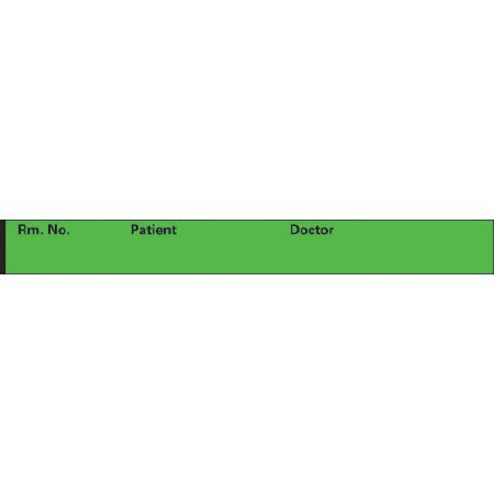 Precision Dynamics Pre-Printed Label Communication Fill In Rm. No./ Patient/Doctor Green 1/2 X 4-1/2 Inch - N-5-3