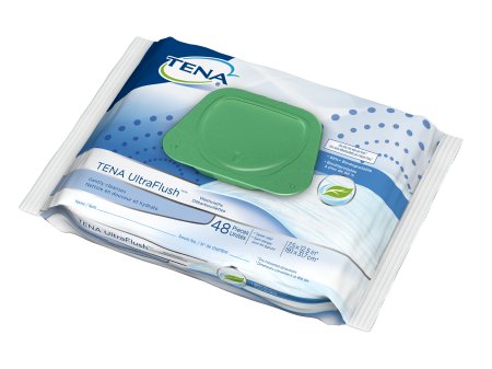 Essity HMS North America Inc TENA UltraFlush Personal Wipe Soft Pack Aloe / Vitamin E / Chamomile Scented 48 Count - 65726