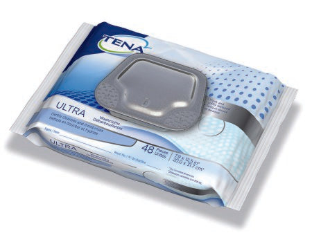 Essity HMS North America Inc TENA Ultra Bath Wipe Soft Pack Aloe / Vitamin E / Chamomile Scented 48 Count - 65720