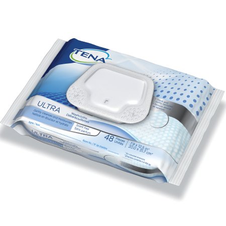Essity Hms North America Rinse-Free Bath Wipe Tena Ultra Soft Pack Aloe / Vitamin E / Chamomile Unscented 48 Count - 65722