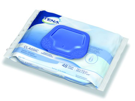 Essity HMS North America Inc TENA Classic Bath Wipe Soft Pack Aloe / Vitamin E / Chamomile Scented 48 Count - 65724