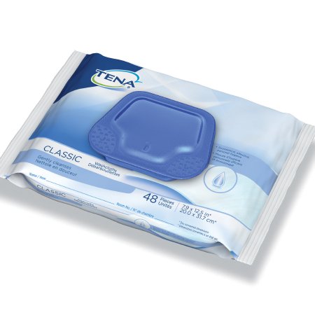 TENA ProSkin Classic - Rinse-Free Bath Wipe Soft Pack Aloe / Vitamin E / Chamomile Scented 48 Count - 65724