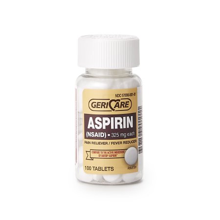 McKesson Brand - Pain Relief 325 mg Strength Aspirin Tablet 100 per Bottle - 901-01-GCP