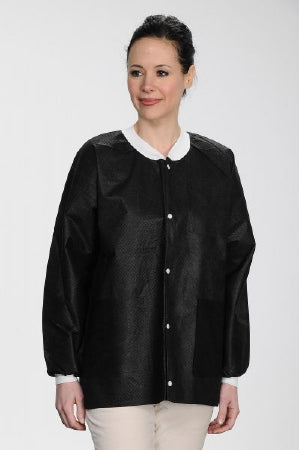 Valumax International Lab Jacket Valumax Extra-Safe Black 2X-Large Hip Length Limited Reuse - 3630BK2XL