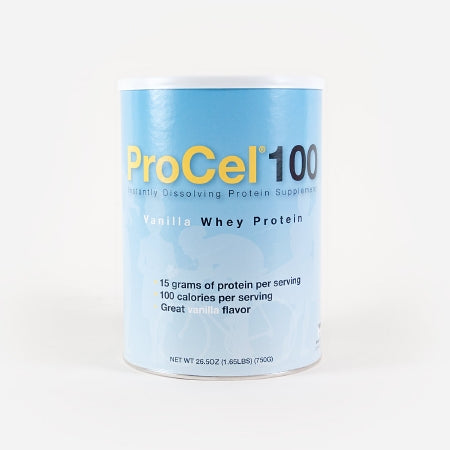 Global Health Products ProCel 100 Whey Protein Supplement Vanilla Flavor 26.5 oz. Can Powder - GH100