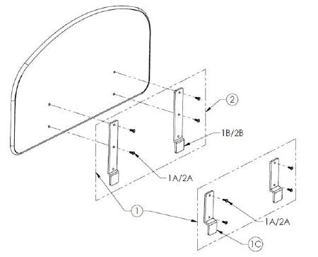 Joerns Healthcare - Bed Panel Set For Mounting Hardware Bed - 35000713AL