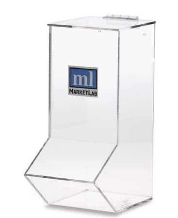 MarketLab - Wall Dispener Clear Acrylic 1 Compartment Wall Mount - 0390