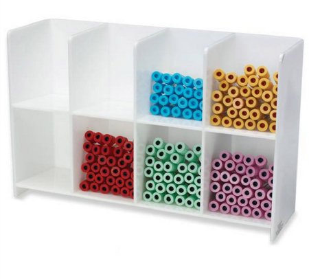Market Lab Inc ORGANIZER TUBE 8PLC WHT BENCHTOP - 393
