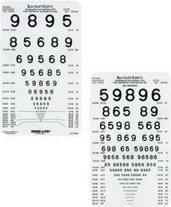 Good-Lite Lea Numbers Visual Acuity Pocket-Sized Near Card 16 Inch - 271000