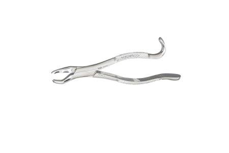 Miltex - Pedodontic Extracting Forceps English 6-1/2 Inch Length OR Grade German Stainless Steel NonSterile NonLocking Plier Handle with Spring Curved Smooth Beaks - DEF1501/2S