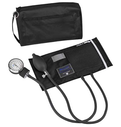 Mabis Healthcare MABIS MatchMates Aneroid Sphygmomanometer Palm Style Hand Held 2-Tube Adult Size Arm - 01-160-021