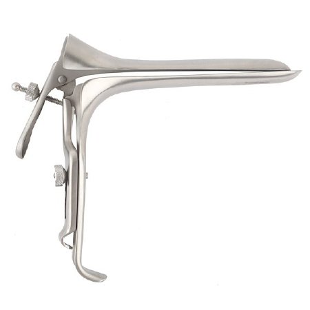 Marina - Vaginal Speculum Weisman-Graves NonSterile Surgical Grade German Stainless Steel Medium Right Side Open Reusable Without Light Source Capability - 250-104